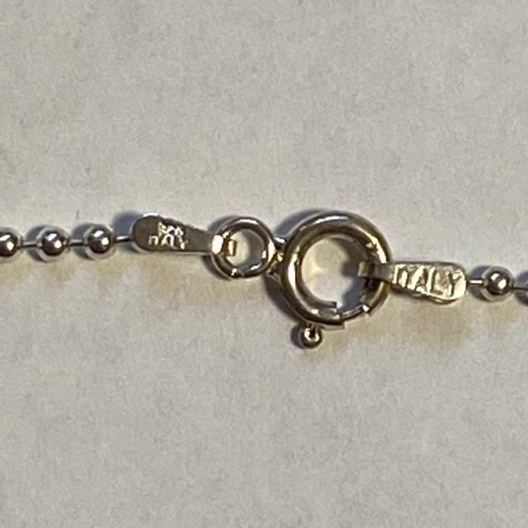 Delicate Italian 925 Silver Bead 1mm chain 18” - Picture 5 of 5